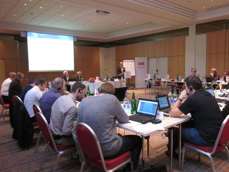 Social partners meeting in conference room