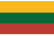 Flag of Lithuania with three horizontal stripes: yellow on top, green in the middle, and red on the bottom.