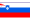 Flag of Slovenia with three horizontal stripes—white, blue, and red—with the Slovenian coat of arms in the top-left corner.