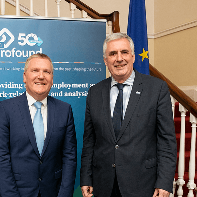 EU Commissioner Michael McGrath visits Eurofound as it marks its 50th anniversary