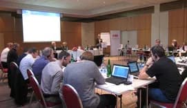 Social partners meeting in conference room