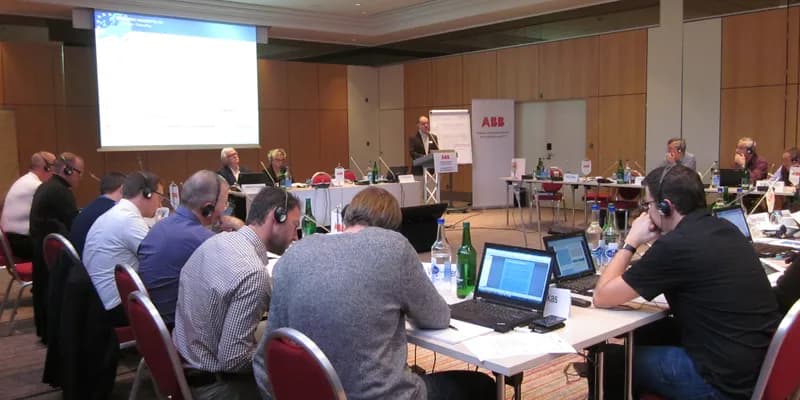 Social partners meeting in conference room