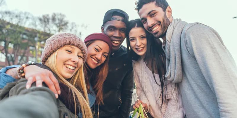 Group of multi-ethnic young people
