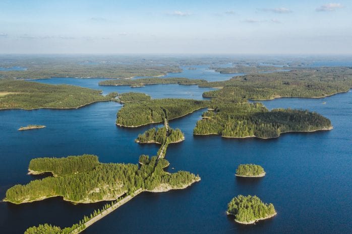 View of Lake Saimaa in Finland.