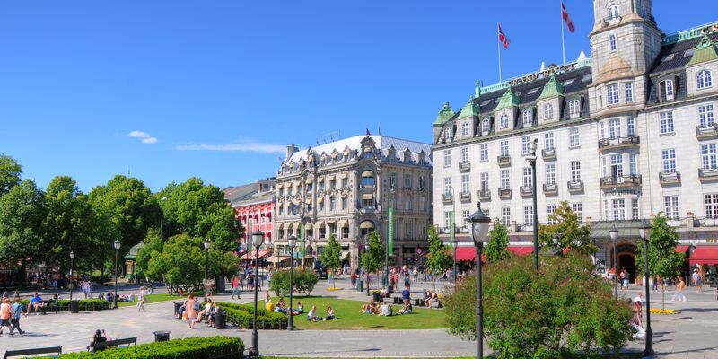 Old Parliament building in Oslo - capital city of Norway