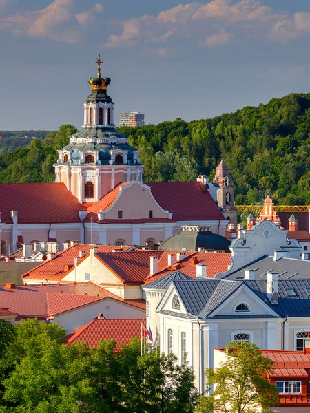 Cityscape of Vilnius, the capital of Lithuania.