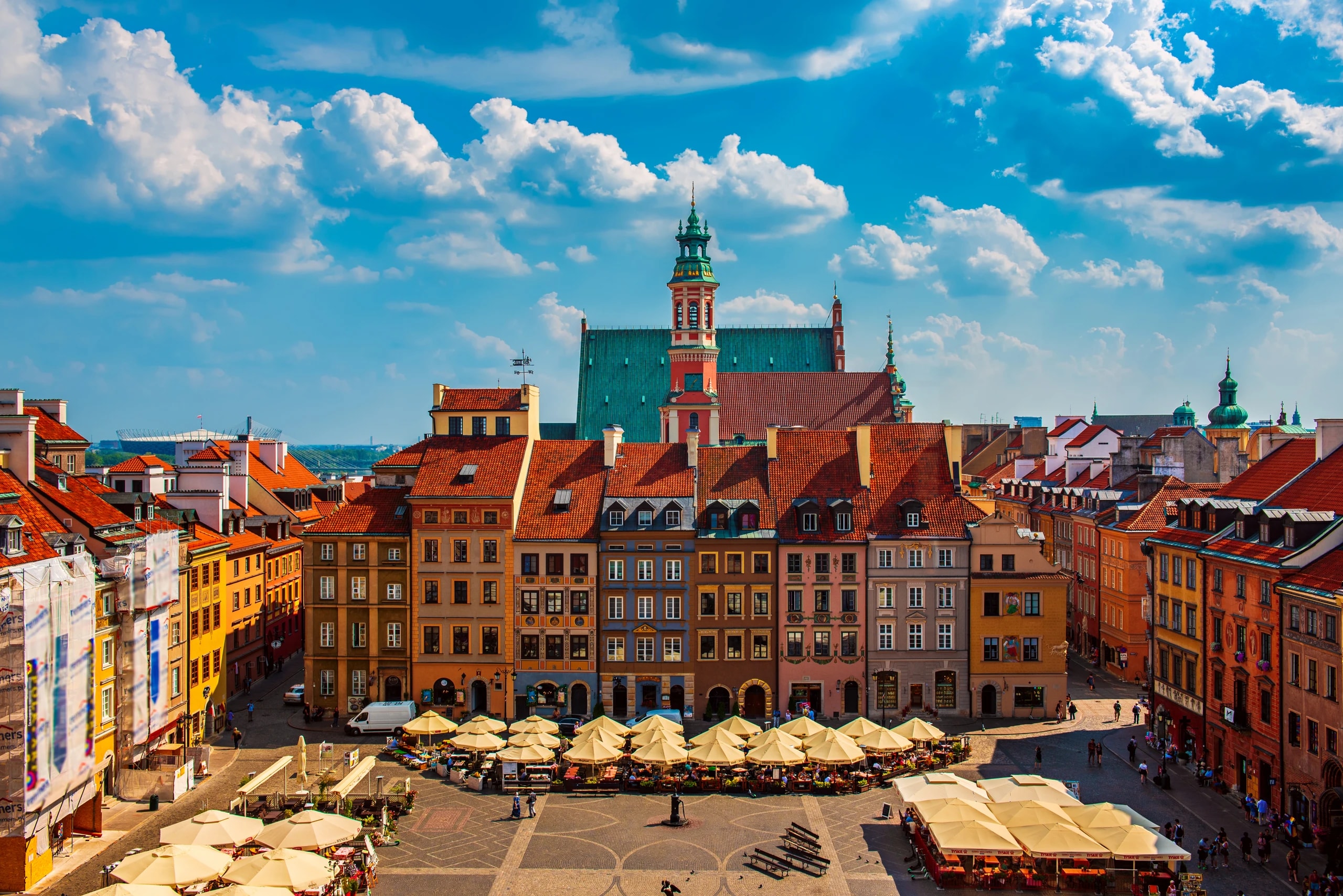 Square in a city in Poland