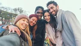 Group of multi-ethnic young people