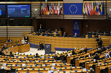 Shutterstock image of European Parliament plenary