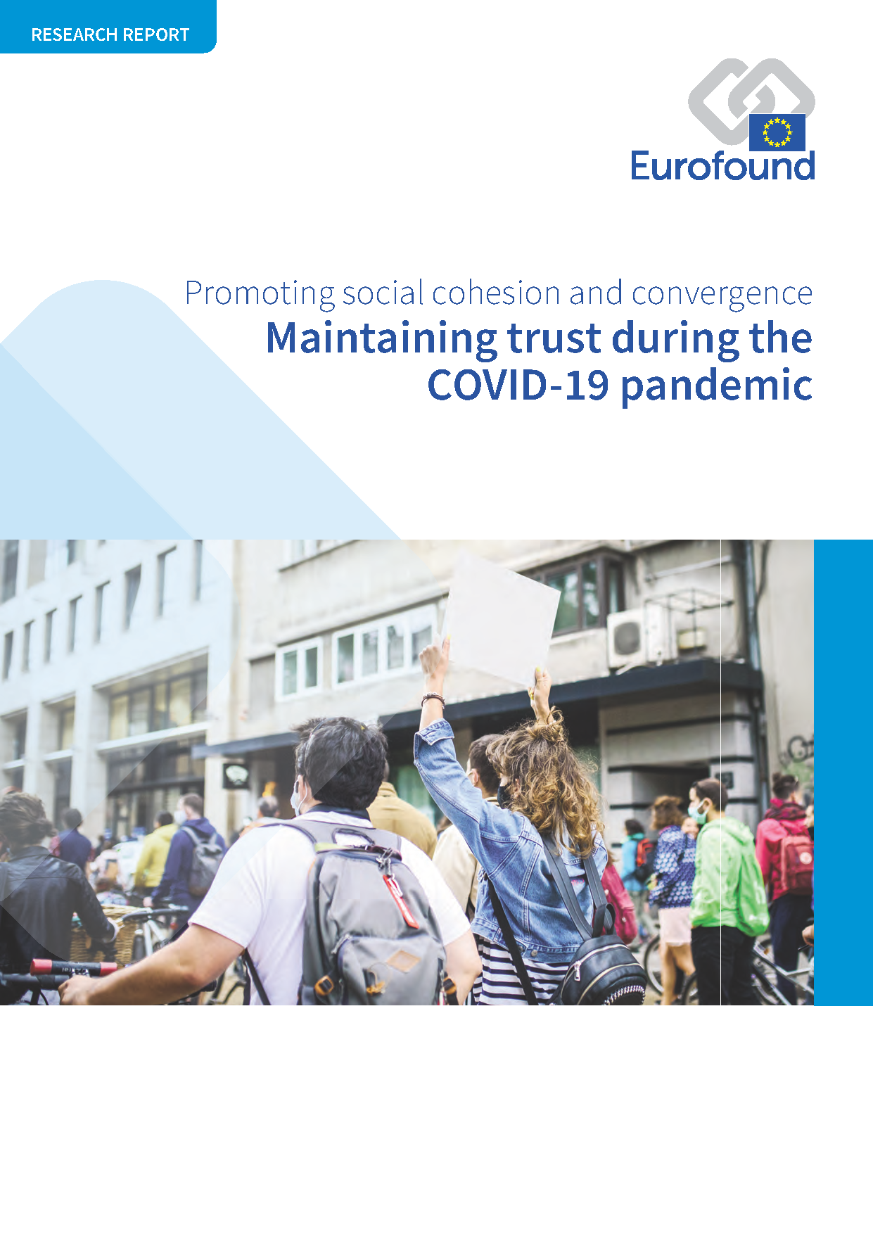 Front cover for Eurofound's publication entitled 'Maintaining trust during the COVID-19 pandemic'