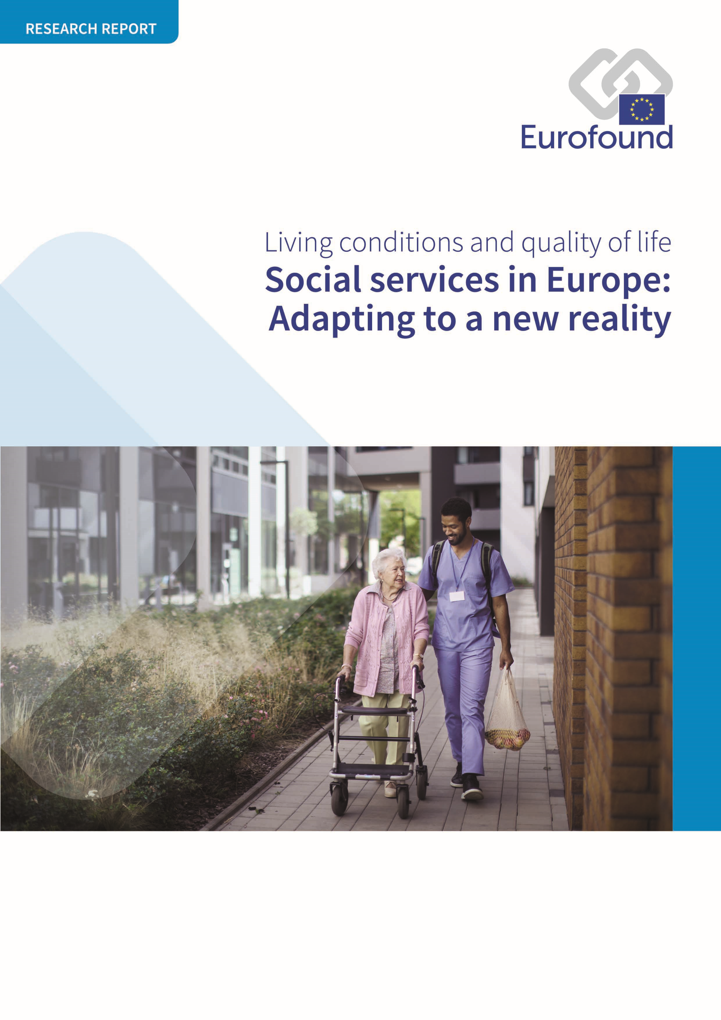 Front cover for Eurofound's publication entitled 'Social services in Europe: Adapting to a new reality'