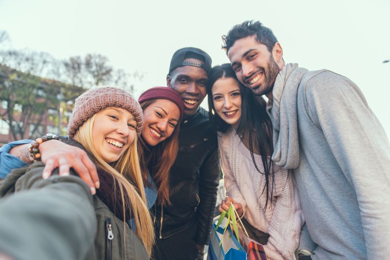 Group of multi-ethnic young people