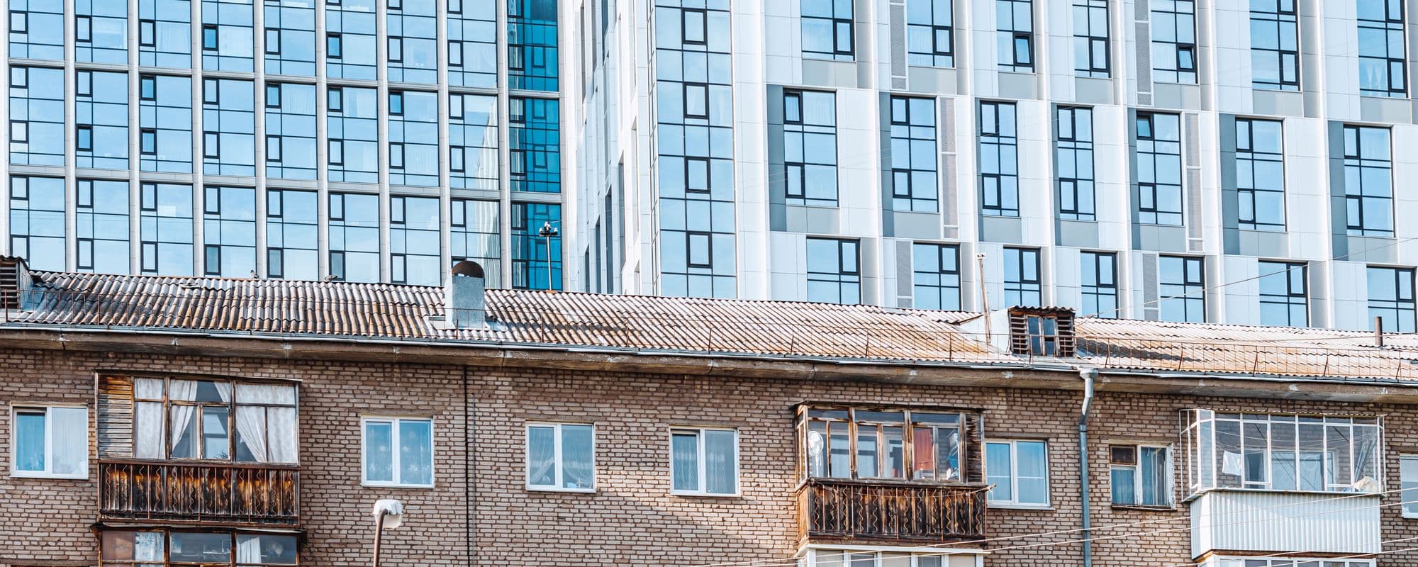 Old and new residential buildings