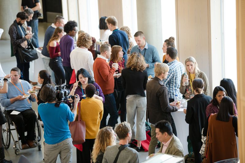 Participants during conference break